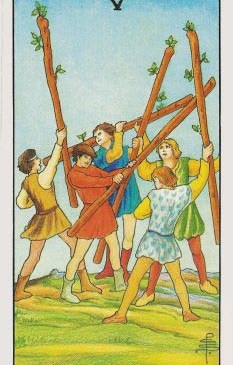 Five of Wands 權杖五